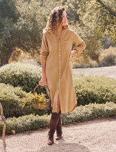 Load image into Gallery viewer, Frank & Eileen Rory Maxi Shirtdress | Italian Corduroy Camel