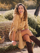 Load image into Gallery viewer, Frank & Eileen Rory Maxi Shirtdress | Italian Corduroy Camel