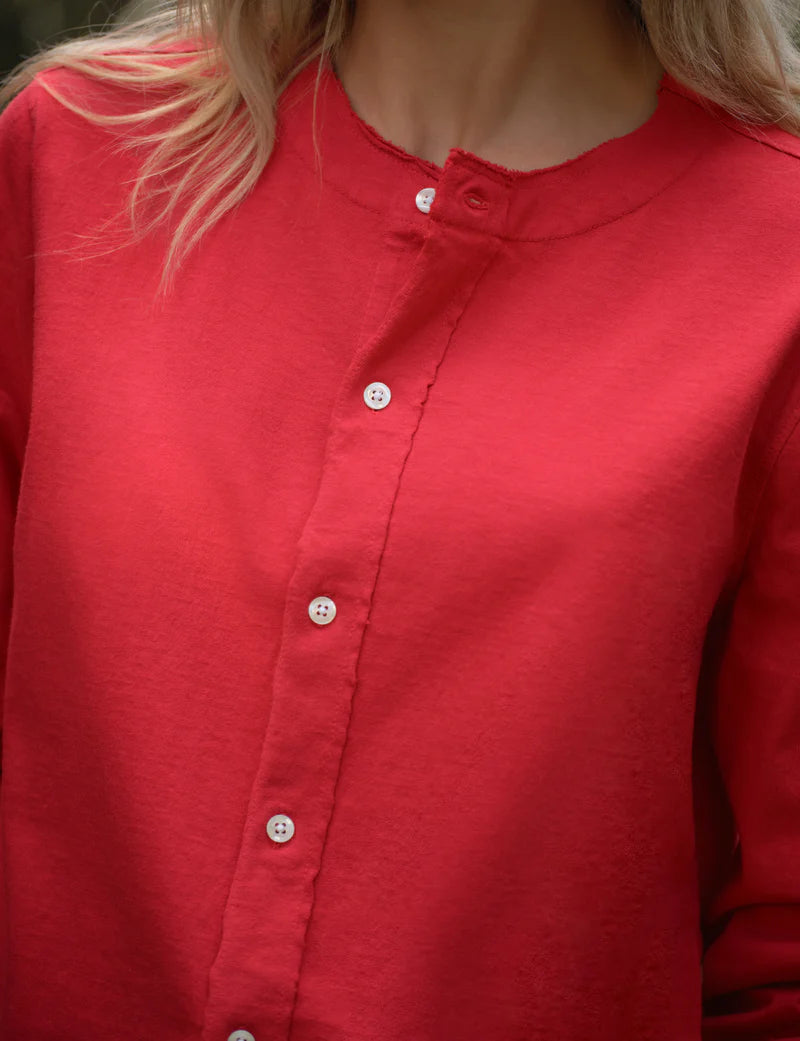 Frank & Eileen Jackie T-SHIRT Weight Cardigan | Cherry Red – Cat