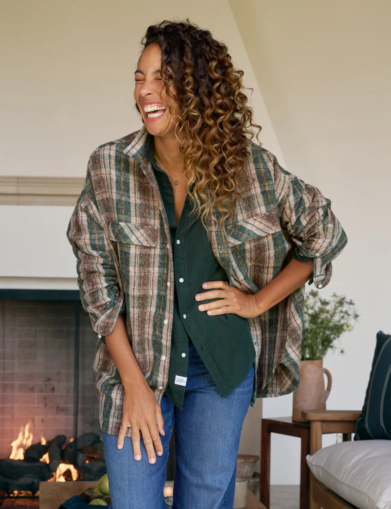 FINAL SALE Frank & Eileen McLoghlin Utility Shirt | Brown and
