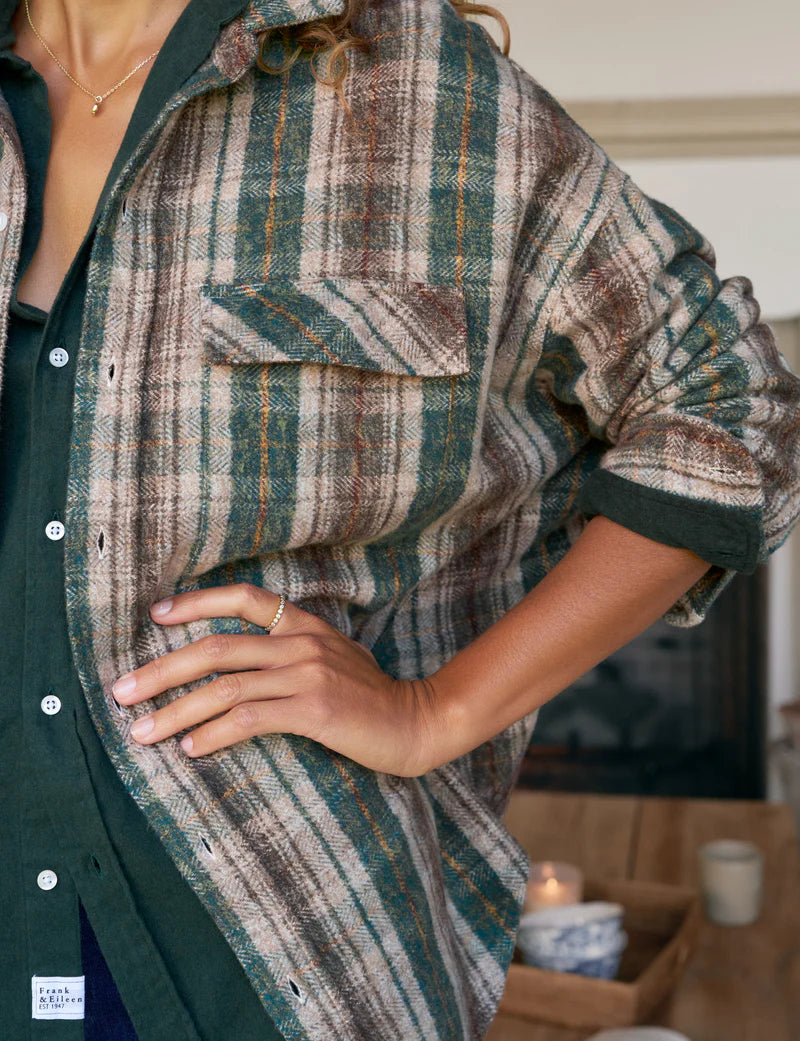 FINAL SALE Frank & Eileen McLoghlin Utility Shirt | Brown and