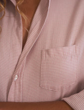 Load image into Gallery viewer, Frank & Eileen | Eileen Relaxed Button-Up Shirt Pink Houndstooth Italian Cashmere Touch Flannel