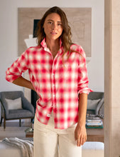 Load image into Gallery viewer, Frank & Eileen | Eileen Relaxed Button-Up Shirt Dark Pink and White Plaid Flannel