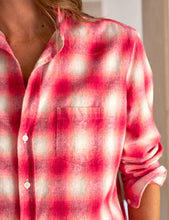 Load image into Gallery viewer, Frank & Eileen | Eileen Relaxed Button-Up Shirt Dark Pink and White Plaid Flannel