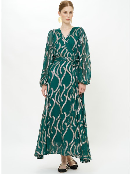 oliphant green dress FINAL SALE Oliphant Wrap Dress