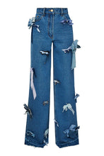 Load image into Gallery viewer, Loveshackfancy Dessa Bow Jeans | Obsidian Blue