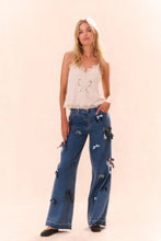 Load image into Gallery viewer, Loveshackfancy Dessa Bow Jeans | Obsidian Blue