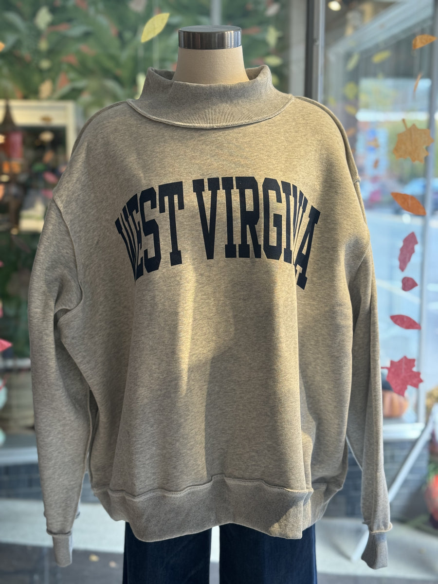 West Virginia WV Reversible Mock Neck Sweatshirt – Cat & Kate Boutique