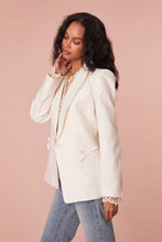 Load image into Gallery viewer, Loveshackfancy Lamia Tailored Suit Jacket | Antique White