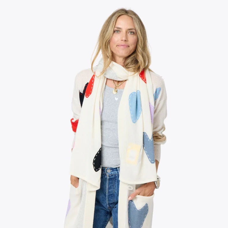 Buy Black Heavyweight Brushed Blanket Scarf from Next USA NEW KERRI ROSENTHAL zero waste scarf in black display picture 1