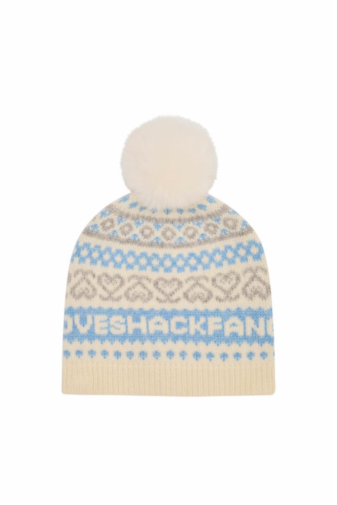 FINAL SALE LOVESHACKFANCY Sanibel Wool Fair Isle Beanie  display picture 1