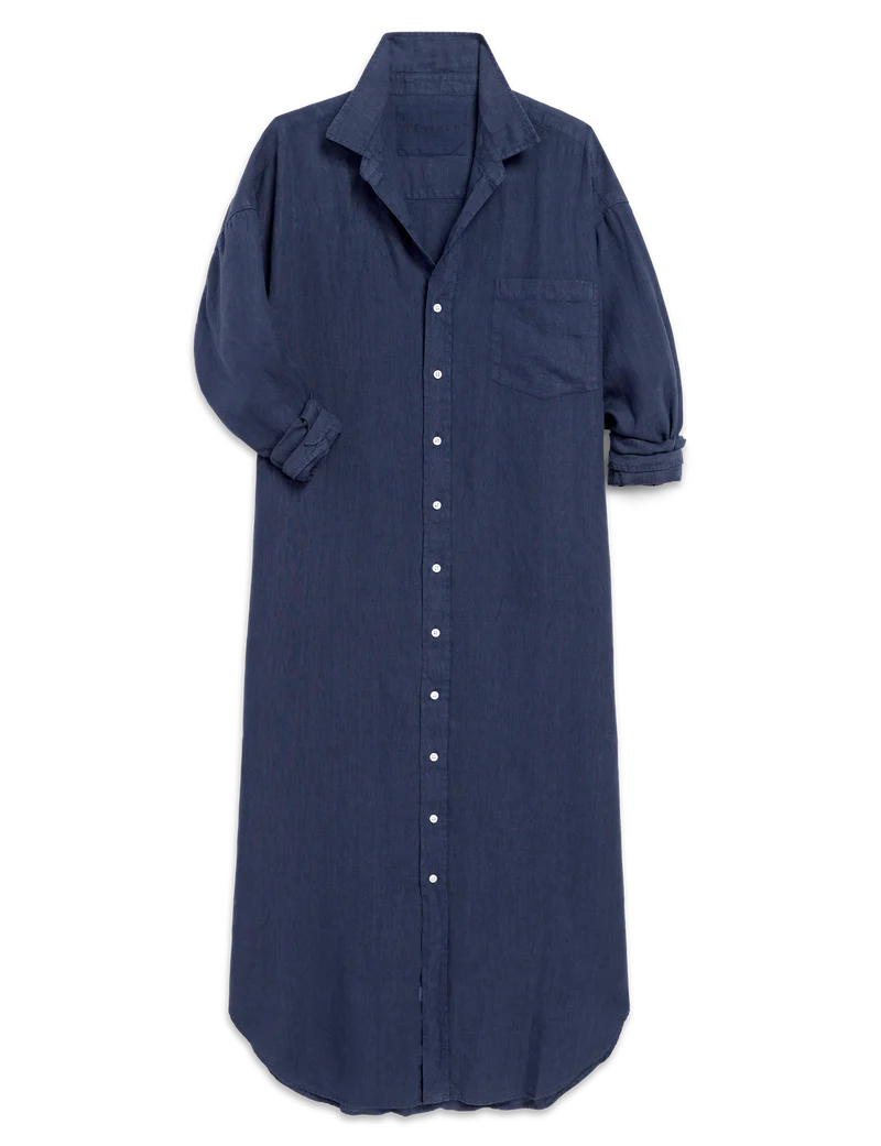 knee length dresses for ladies SOUTHERN IRELAND Black, Italian Performance Linen main image 1