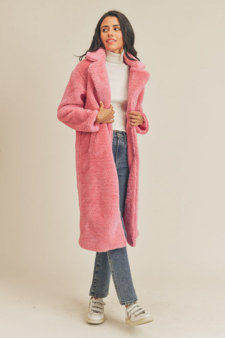 Katie Teddy Coat | Pink