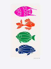 Load image into Gallery viewer, Vilagallo Multicolored Fish Scarf