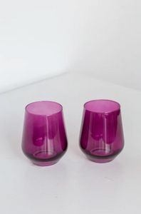 Estelle Stemless Colored Wine Glasses