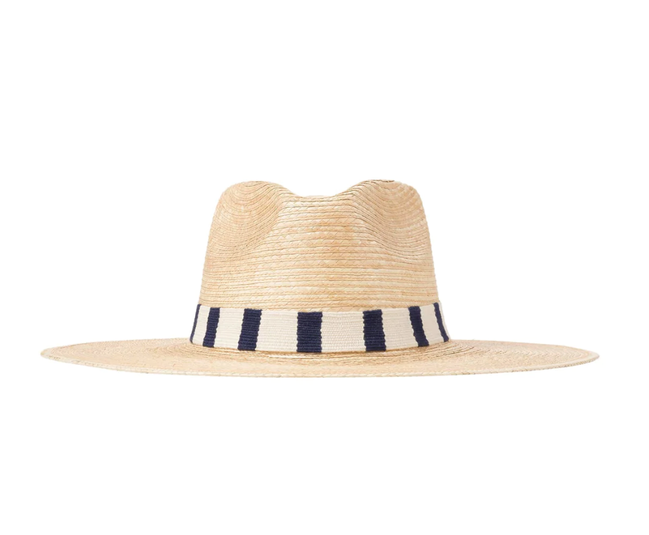 Sunshine Tienda Palm Hat, Bright Orange and White