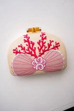 Load image into Gallery viewer, Coral &amp; Shell Clutch Purse | Pink &amp; Red