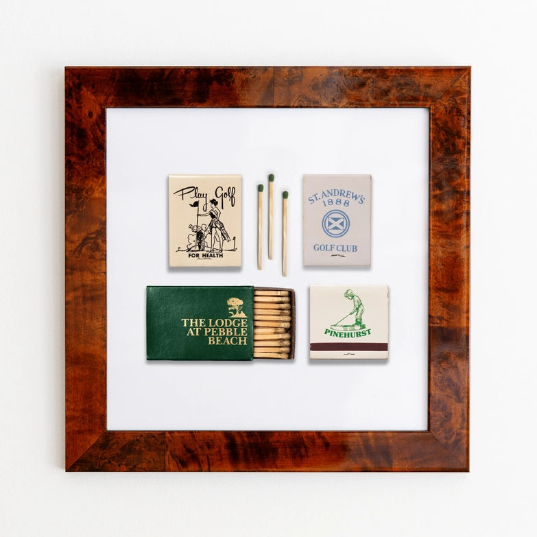 Golf Matchbox Collage Framed Print