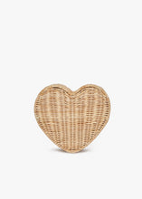 Load image into Gallery viewer, Sisal Heart Shaped Woven Wicker Clutch | Natural