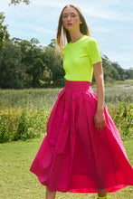 Load image into Gallery viewer, FINAL SALE Hunter Bell Lee Top Neon Ribbed Knit Short Sleeve Tee | Neon Yellow