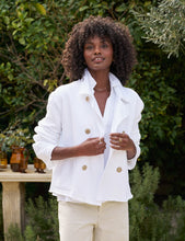 Load image into Gallery viewer, Frank &amp; Eileen Mini Belfast Cropped Sweatshirt Peacoat | White