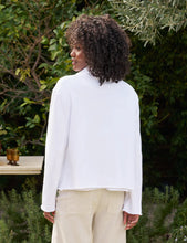 Load image into Gallery viewer, Frank &amp; Eileen Mini Belfast Cropped Sweatshirt Peacoat | White