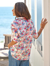 Load image into Gallery viewer, Frank &amp; Eileen | Eileen Relaxed Button-Up Shirt | Liberty London Neon Pink, Red, Blue Flowers
