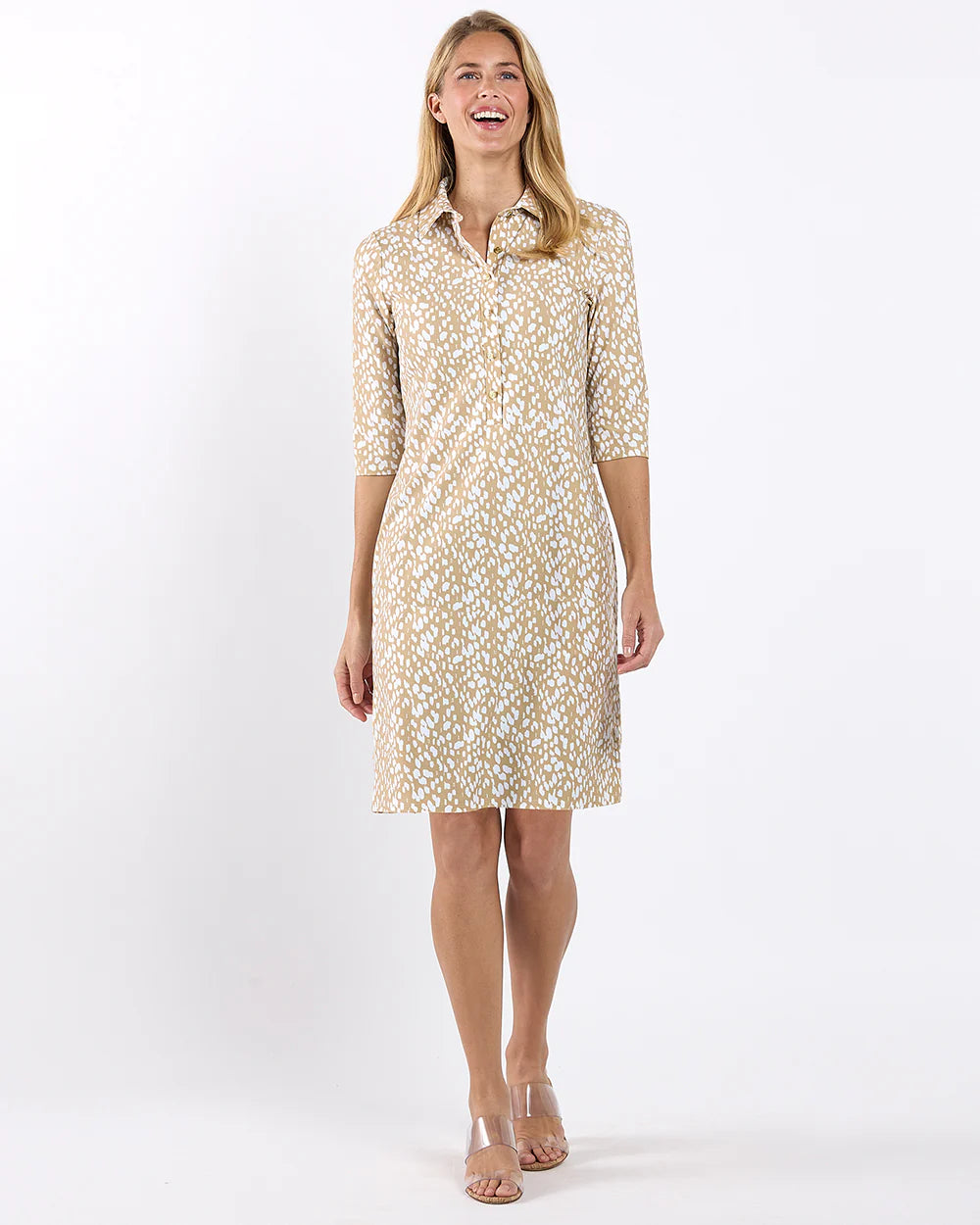 Susanna Shirt Dress Jude Cloth in Antelope Sand| Jude Connally XS / Antelope Sand / Regular Susanna Shirt Dress Jude Cloth in Antelope Sand| Jude Connally XS / Antelope Sand / Regular