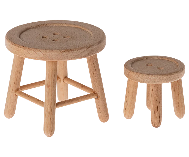 Maileg Table and Stool Set Mouse