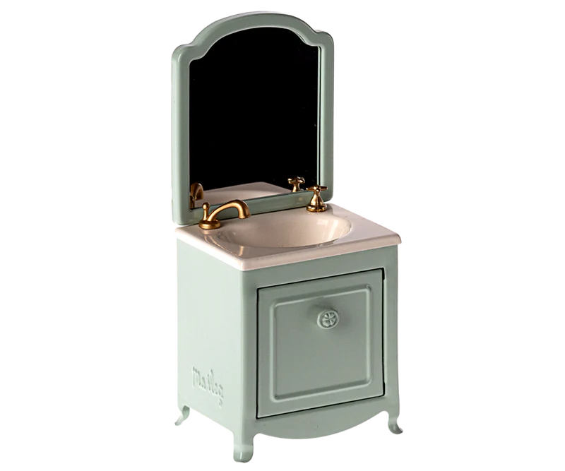 Maileg Sink Dresser Mouse~Mint
