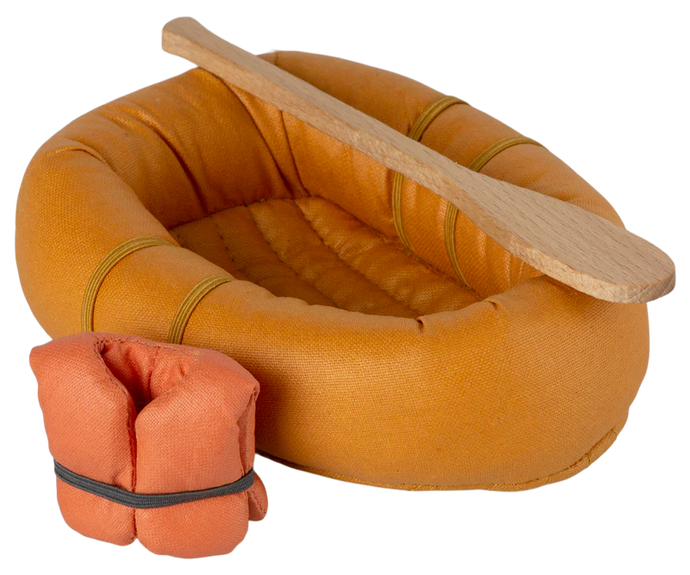 Maileg Rubber Boat~Mouse~Dusty Yellow