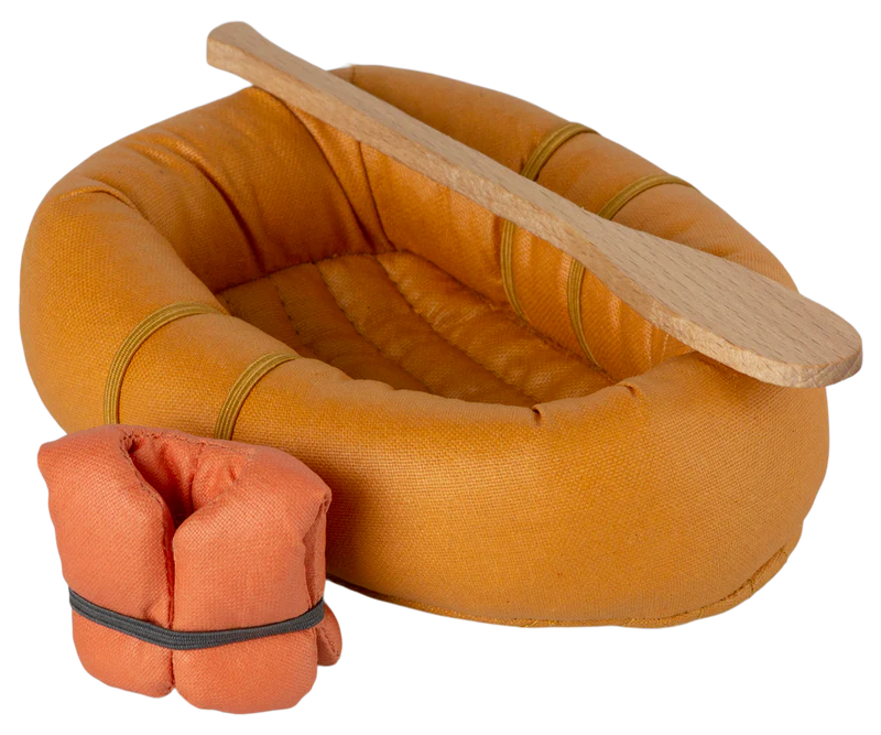Maileg Rubber Boat~Mouse~Dusty Yellow