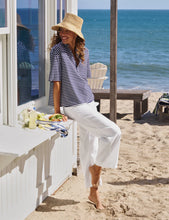 Load image into Gallery viewer, Frank &amp; Eileen Patty Short-Sleeve Popover Henley | Yacht Stripe
