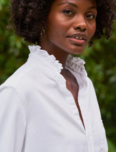 Load image into Gallery viewer, Frank &amp; Eileen | Eileen Ruffle Ruffle Collar Button-Up Shirt | White