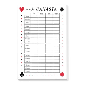 Score Table For Notepad Canasta Score Notepad – Cat & Kate Boutique