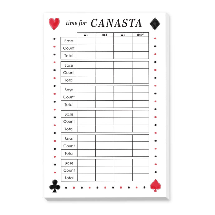 Canasta Score Notepad