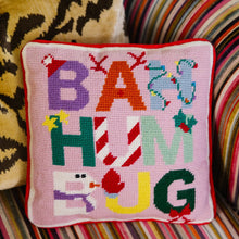 Load image into Gallery viewer, Bah Humbug Needlepoint Pillow