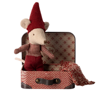 Load image into Gallery viewer, Maileg Christmas Mouse Baby in Suitcase
