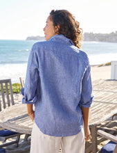 Load image into Gallery viewer, Frank &amp; Eileen | Eileen Relaxed Button-Up Top | Blue Italian Classic Linen