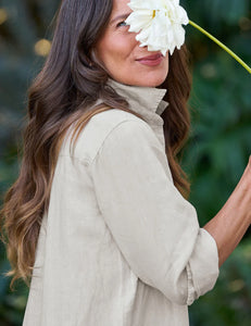 Frank & Eileen Rory Maxi Shirtdress | Washed Linen Sand