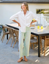 Load image into Gallery viewer, Frank &amp; Eileen | Eileen Ruffle Collar Button-Up Shirt | White Famous Denim