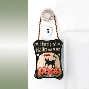 Happy Halloween Needlepoint Door Hanger