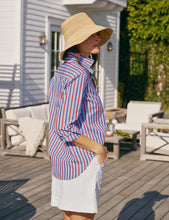Load image into Gallery viewer, Frank &amp; Eileen | Eileen Relaxed Button-Up Blue &amp; Navy Red Stripe
