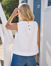 Load image into Gallery viewer, Frank &amp; Eileen Shelley Shell Tank Top | Famous Denim | White