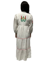 Load image into Gallery viewer, Viva Embroidered Maxi Dress | White