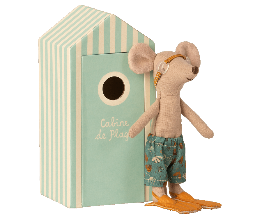 Maileg Beach Mice Big Brother In Cabin De Plage