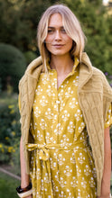 Load image into Gallery viewer, FINAL SALE Marea Short Sleeve Shirt Dress | Chartreuse Daffodil
