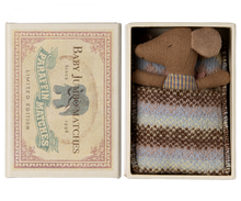 Load image into Gallery viewer, Maileg Sleepy Wakey Baby Mouse In Matchbox | Rose