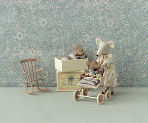 Maileg Sleepy Wakey Baby Mouse In Matchbox | Rose