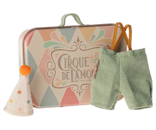 Load image into Gallery viewer, Maileg Clown Clothes in Suitcase, Little Brother or Sister Mouse